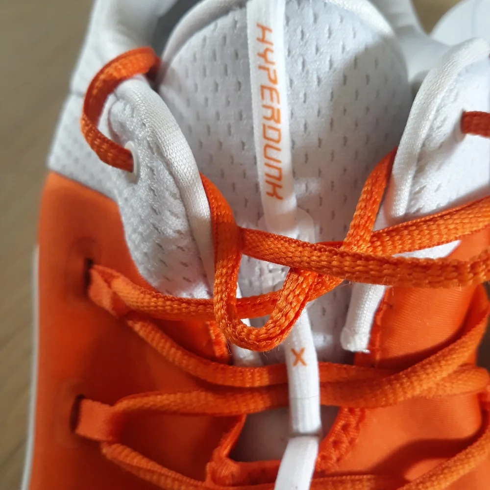 Nike Hyperdunk X Low TB White/Orange Basketball Shoes Size 17.5 AT3867-103 Rare - Picture 7 of 7